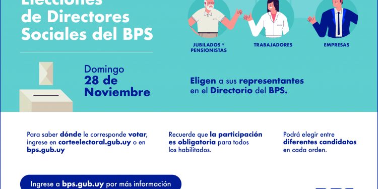 28 de noviembre elecciones de representantes al directorio del BPS