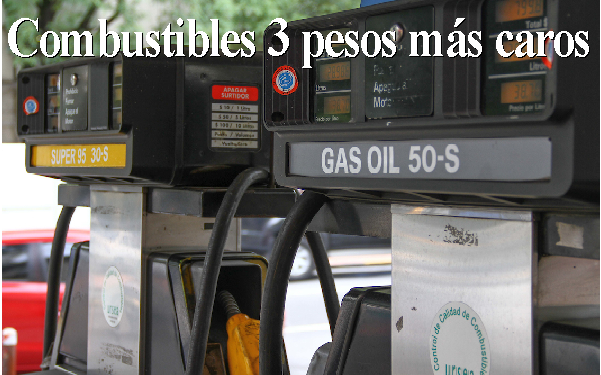 Desde hoy los combustibles cuestan $ 3 más por litro