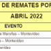 CARTELERA DE REMATES POR PANTALLA