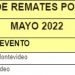 CARTELERA DE REMATES POR PANTALLAS