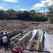 Continúan las obras de construcción del badén de Valle Edén