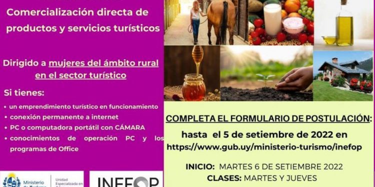 Convocatoria a mujeres rurales en el sector turístico para curso online