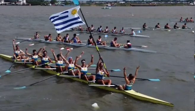 El equipo de remo uruguayo cerró su participación en los Juegos Odesur con una nueva medalla de oro